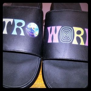 Travis Scott Astrowrold Slides size 12.  Brand New